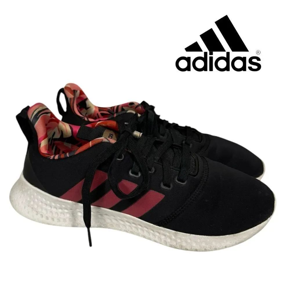 Adidas Womens Puremotion FW7641 Black Power Pink Sneakers 9.5